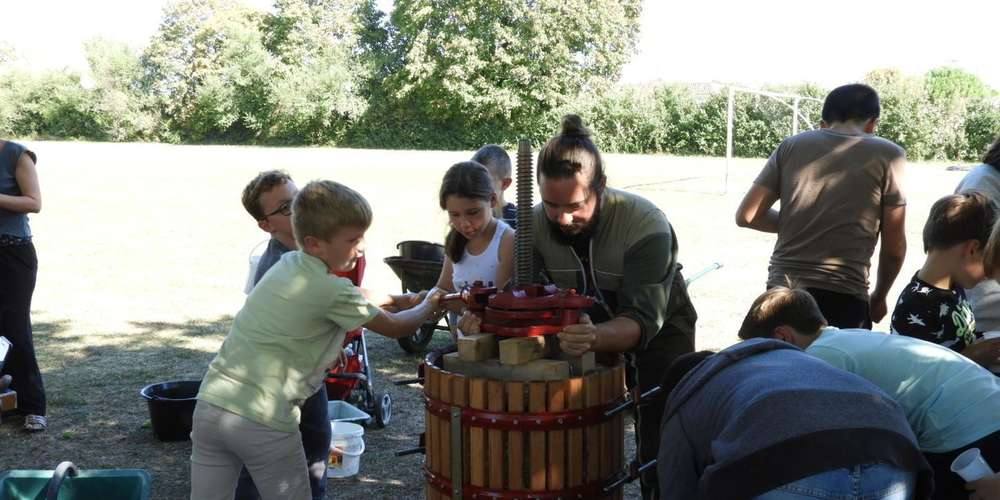 « Vendanges à l’ancienne pour les scolaires »