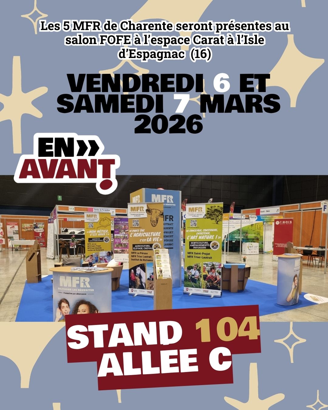 Les MFR de Charente seront présentes au FOFE vendredi 6 et samedi 7 mars 2026